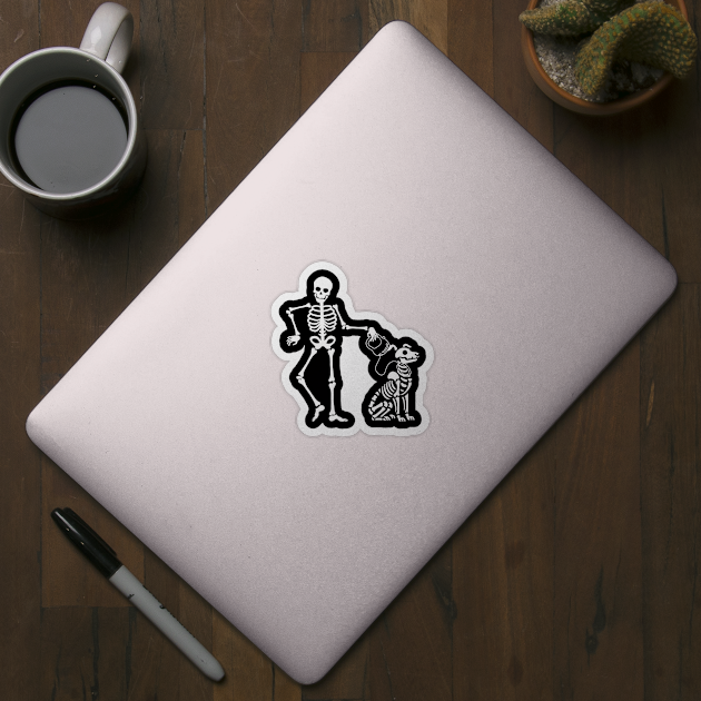 Skeleton Dog Walker Pet Sitter Halloween by The WYLD Tribe